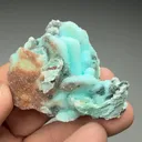 Chrysocolla pseudomorph with Malachite, Quartz - image 2