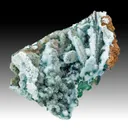 Chrysocolla pseudomorph with Malachite, Quartz - image 1