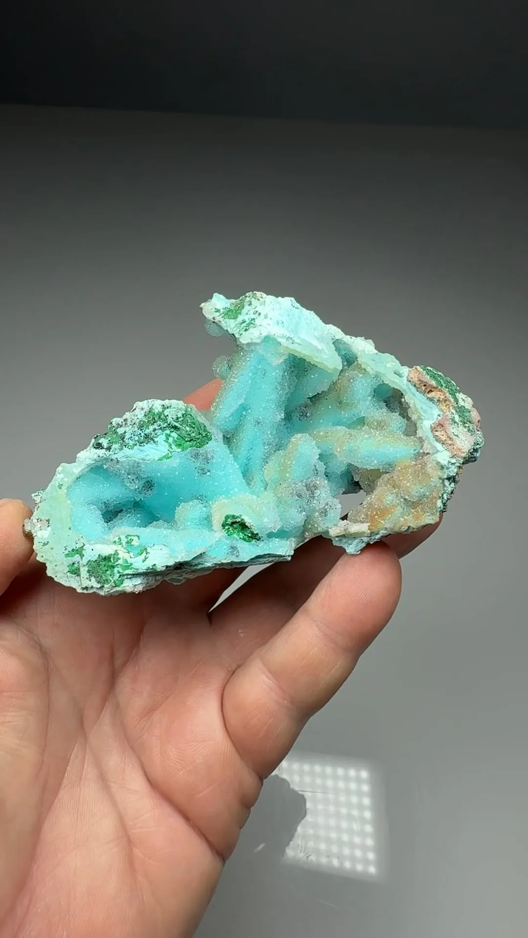 Chrysocolla pseudomorph with Malachite, Quartz - image 2