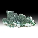 Chrysocolla pseudomorph with Malachite, Quartz - image 1