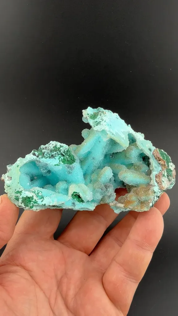 Chrysocolla pseudomorph with Malachite, Quartz - image 2