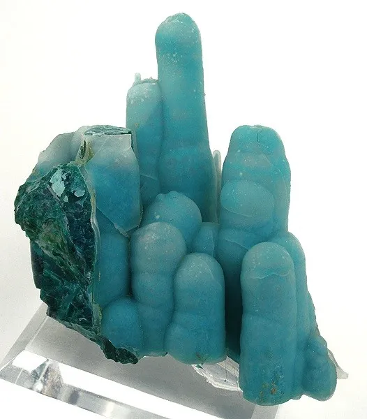 Chrysocolla, Quartz image