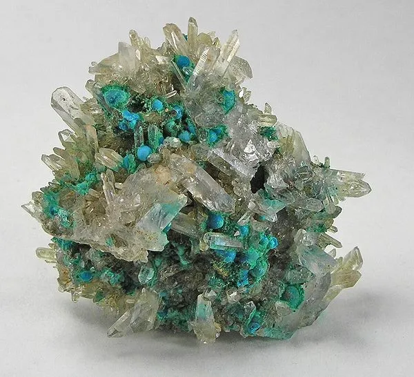 Chrysocolla, Quartz image