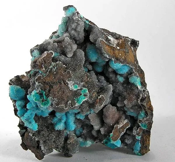 Chrysocolla, Quartz image
