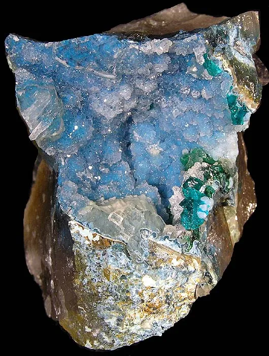 Chrysocolla, Quartz image