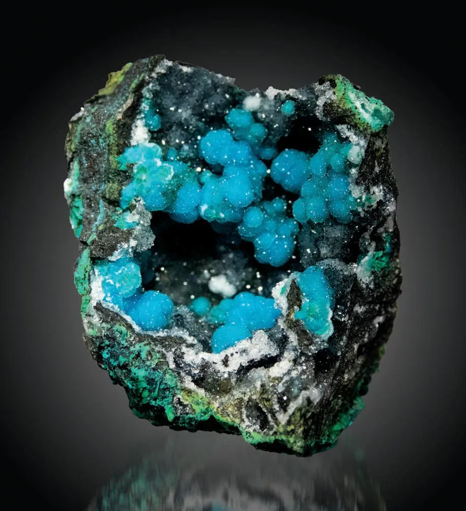 Chrysocolla under drusy Quartz image