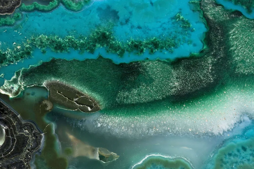 Chrysocolla With Malachite and Quartz - image 3
