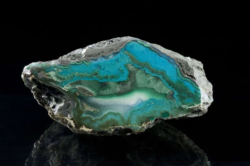 Chrysocolla With Malachite and Quartz image