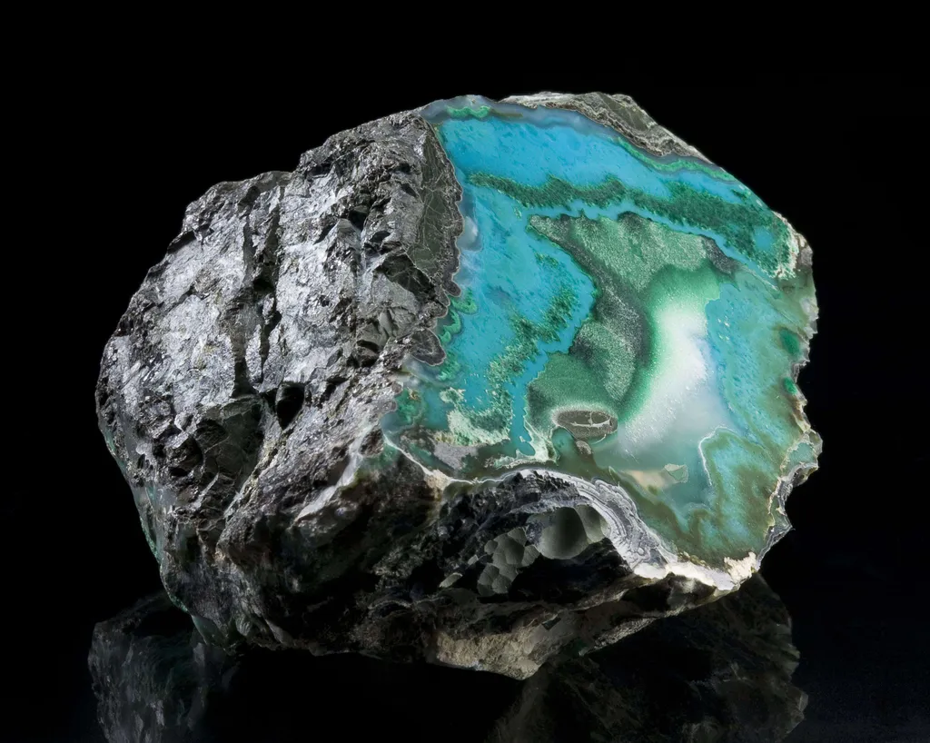 Chrysocolla With Malachite and Quartz - image 2