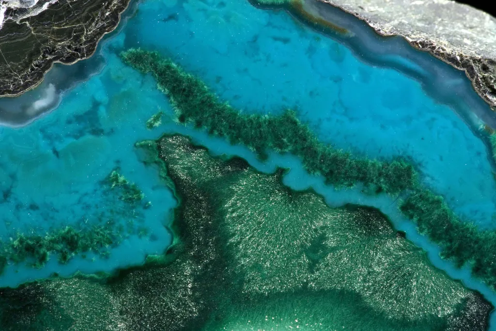 Chrysocolla With Malachite and Quartz - image 4