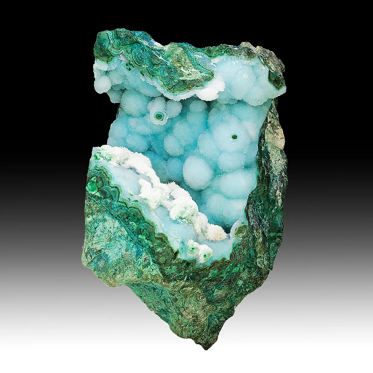 Chrysocolla with Malachite, Quartz - image 1