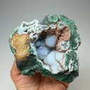 Chrysocolla with Quartz, Malachite - image 2