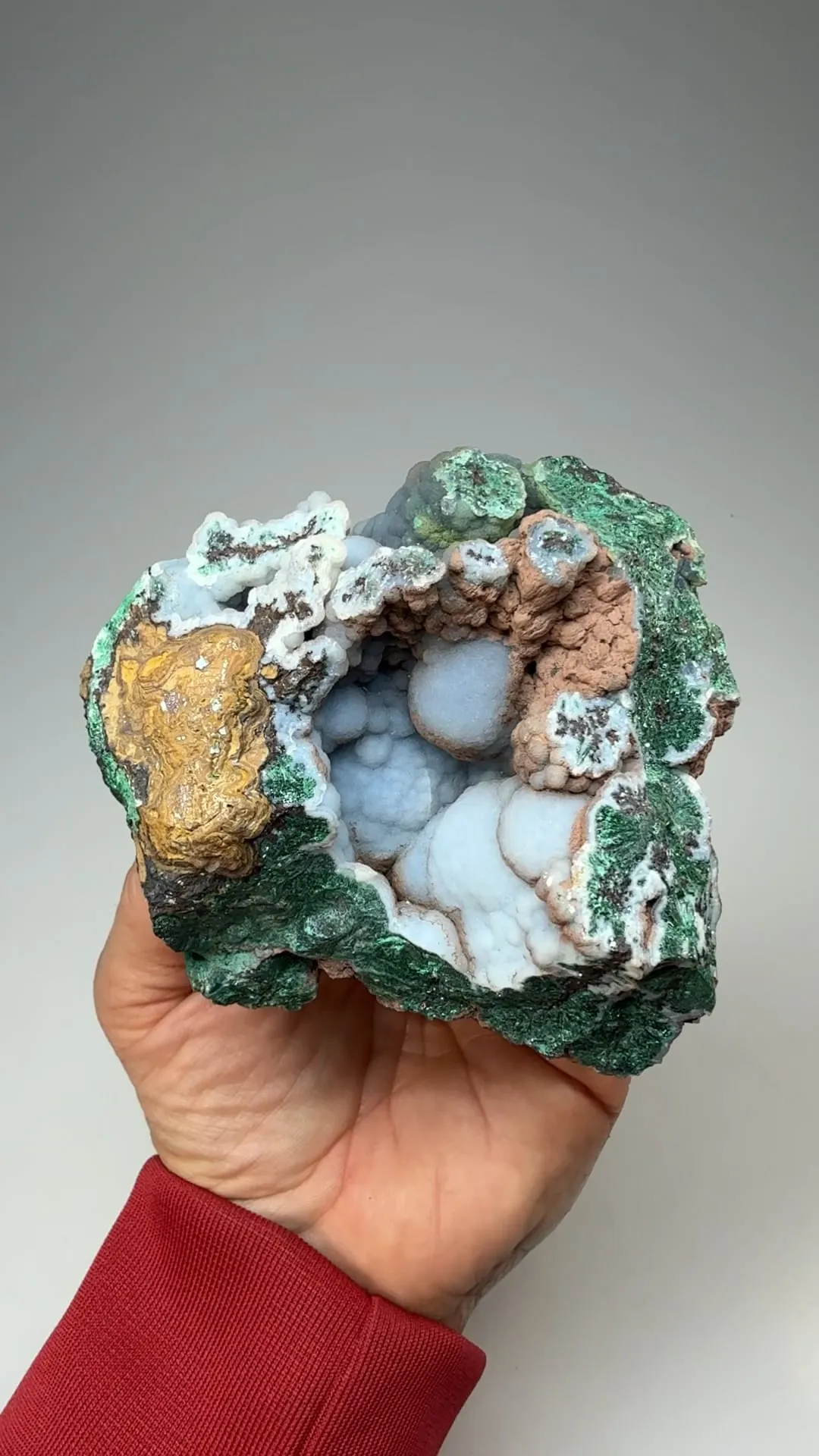 Chrysocolla with Quartz, Malachite - image 2