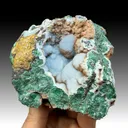 Chrysocolla with Quartz, Malachite - image 1