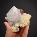 Cinnabar and Quartz on Dolomite (fl) - image 2