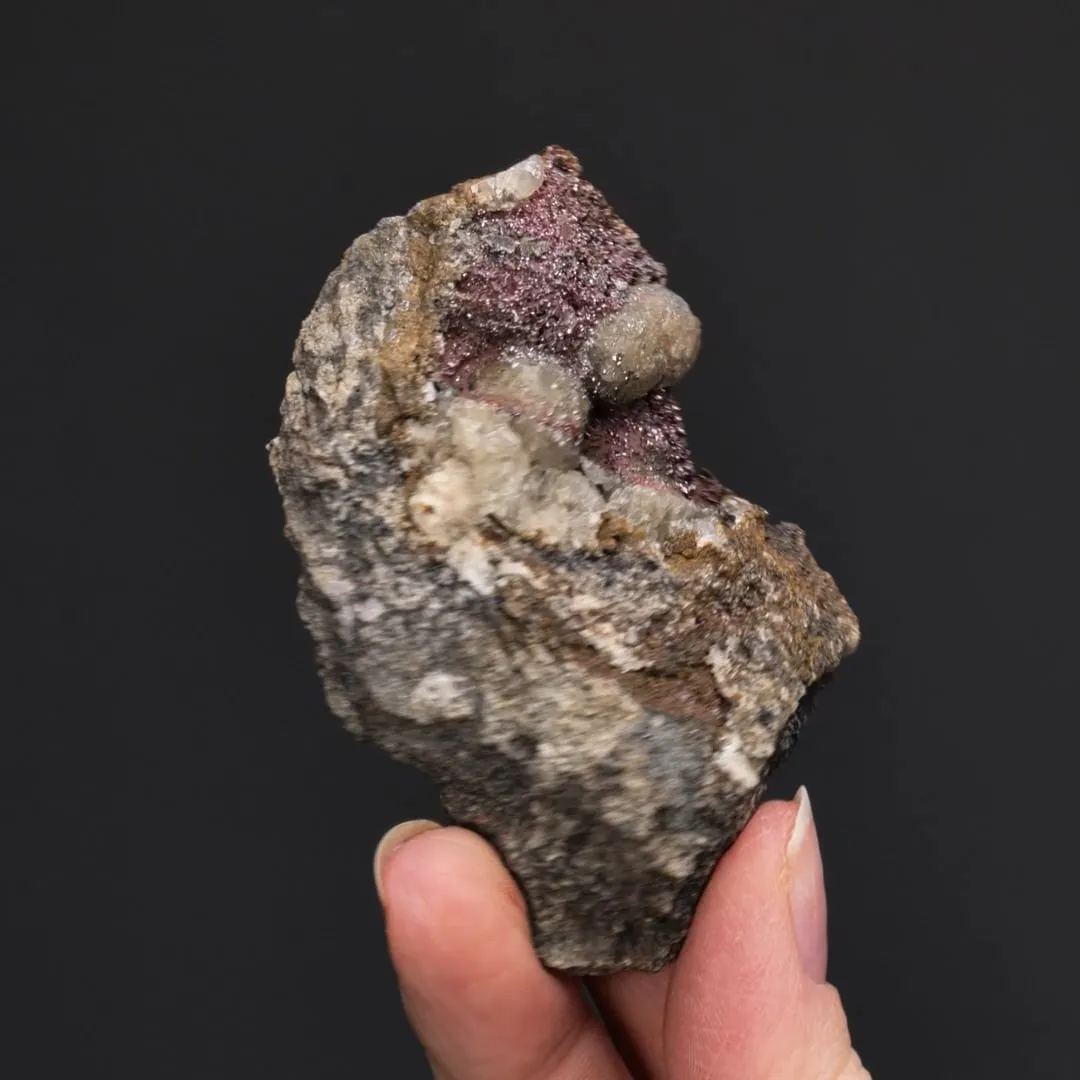 Cinnabar and Tetrahedrite with Pyrite on Calcite - image 2