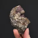 Cinnabar and Tetrahedrite with Pyrite on Calcite - image 2