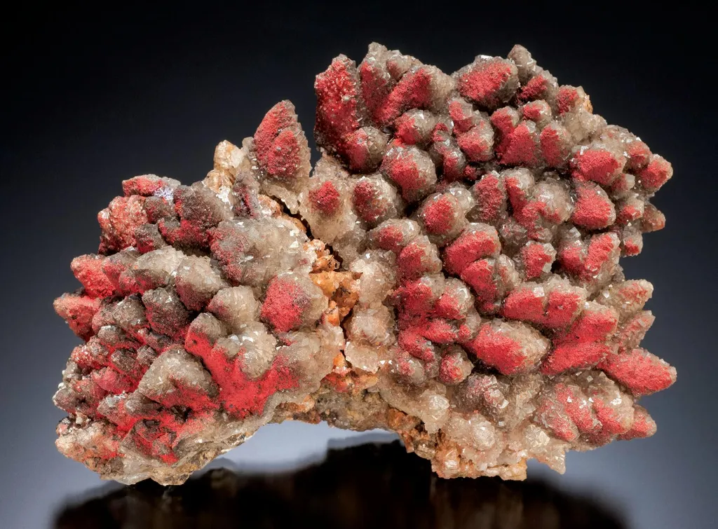 Cinnabar, Calcite - image 1