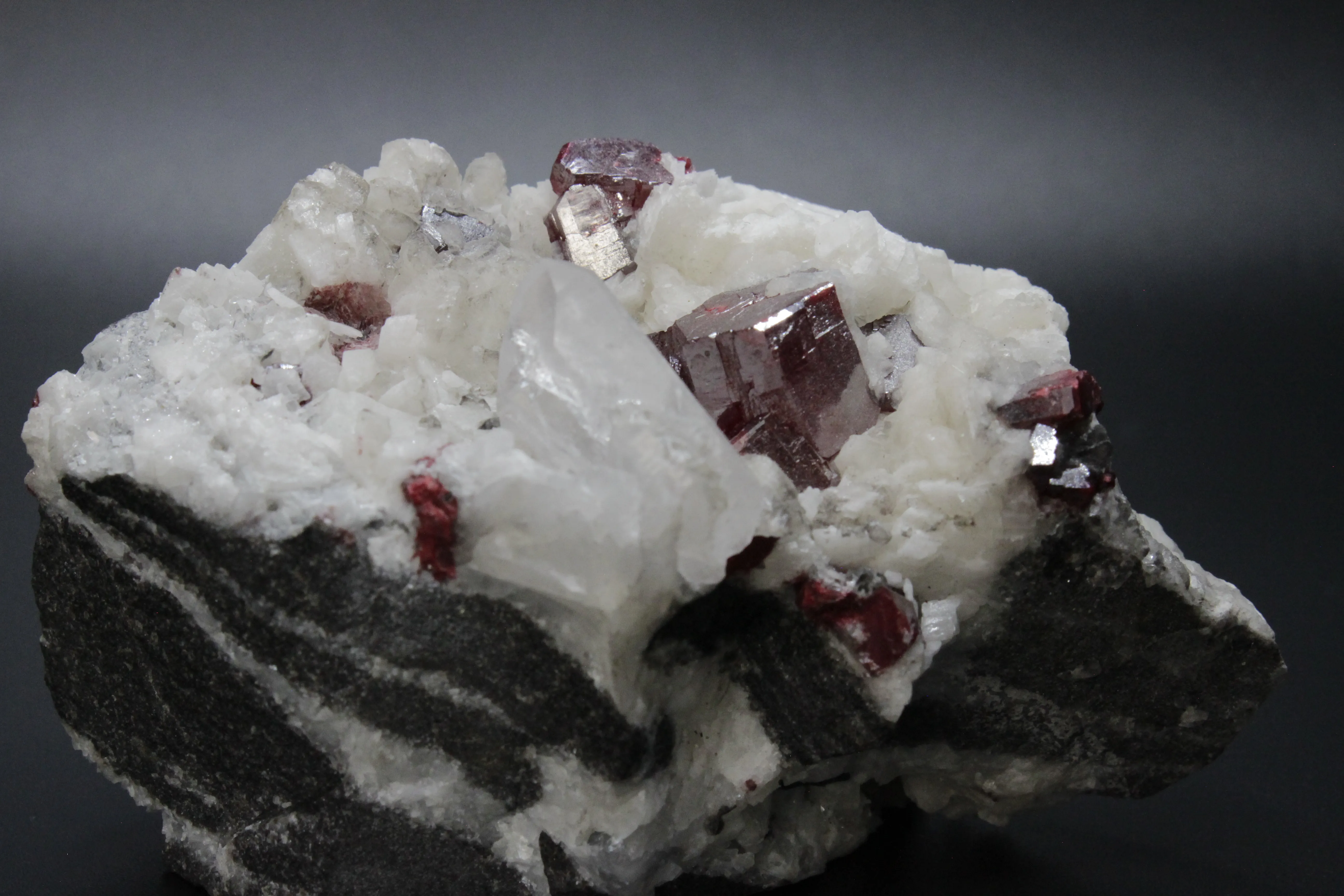 Cinnabar in Calcite Matrix - image 1