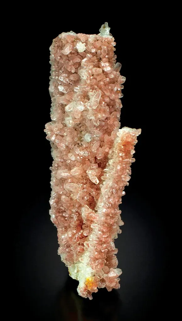 Cinnabar-included Calcite after Gypsum with Pyrite image