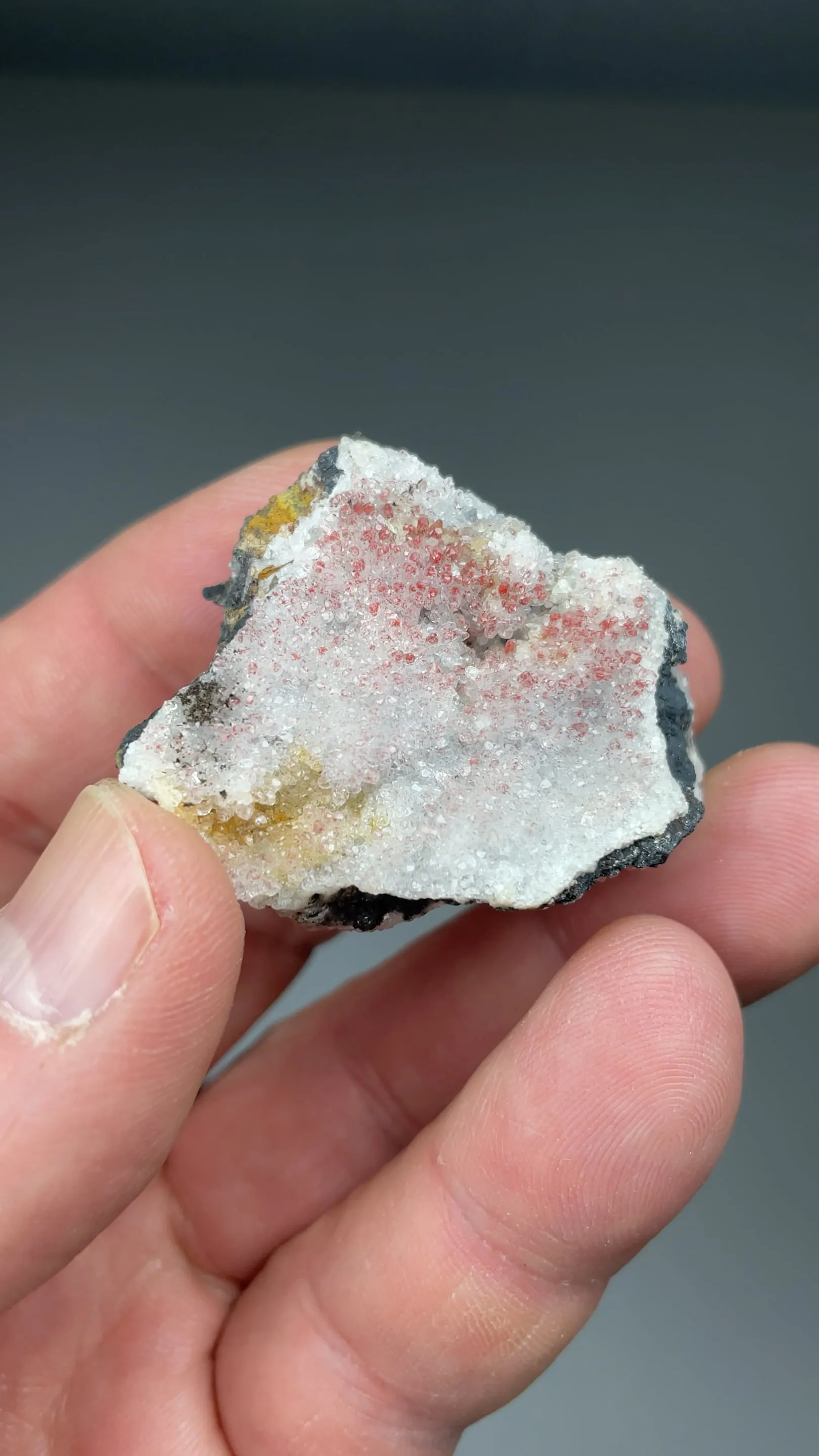 Cinnabar included within Calcite - image 2