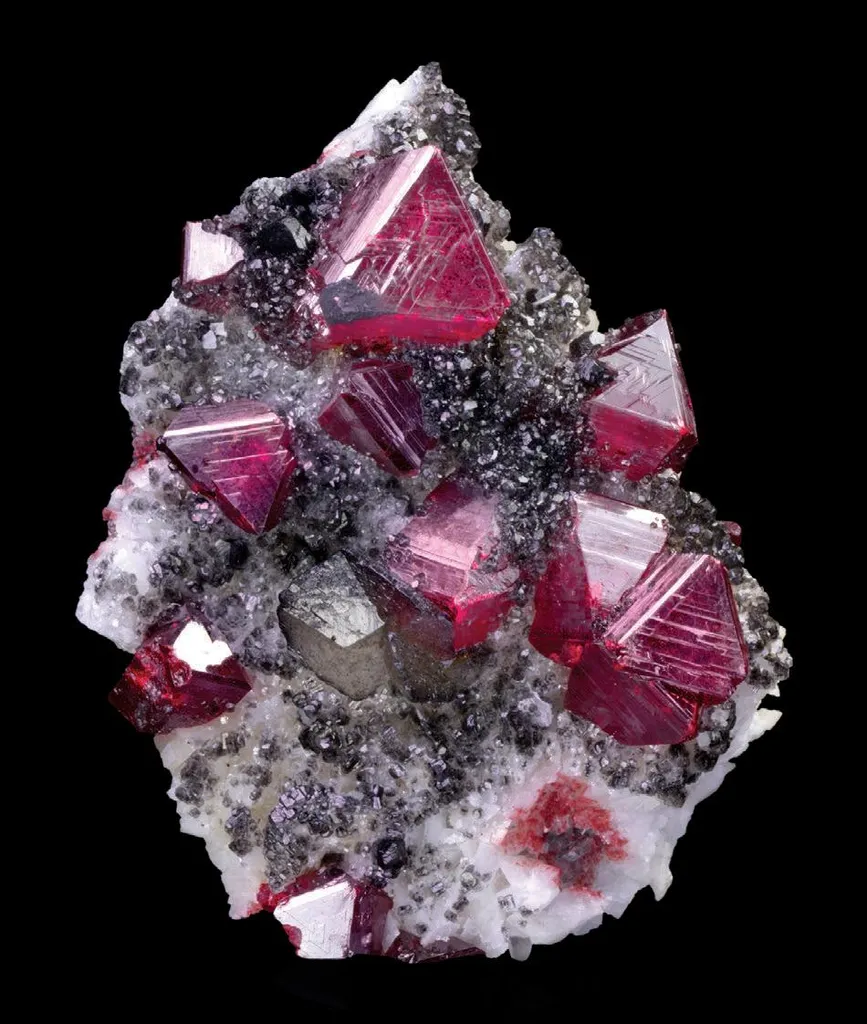 Cinnabar on Calcite image