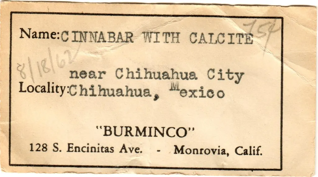 Cinnabar on Fluorite after Calcite - image 8