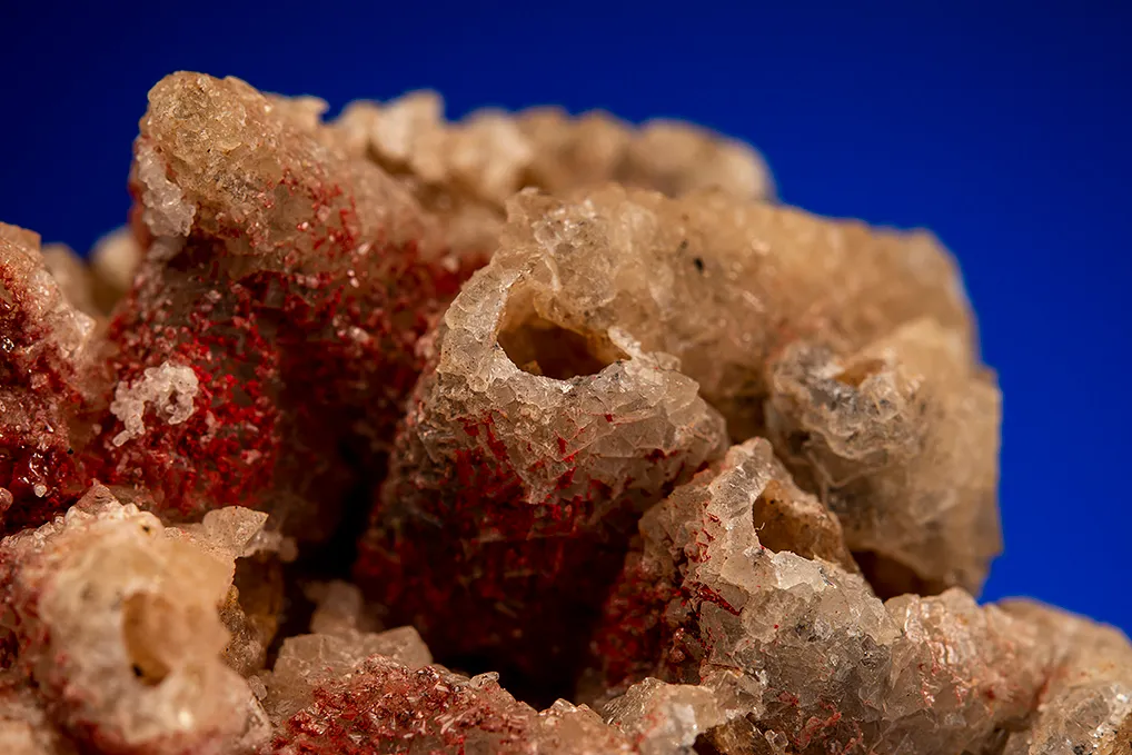 Cinnabar on Fluorite after Calcite - image 2