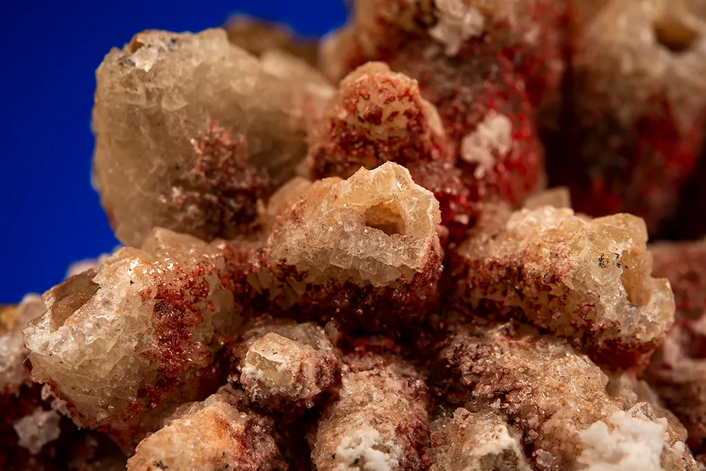 Cinnabar on Fluorite after Calcite - image 3