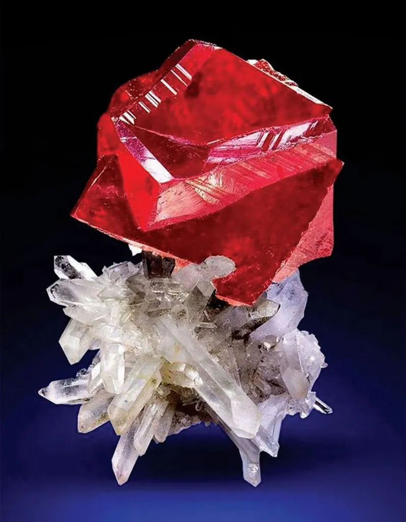 Cinnabar on Quartz image