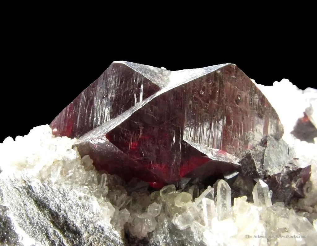 Cinnabar on Quartz and Dolomite image