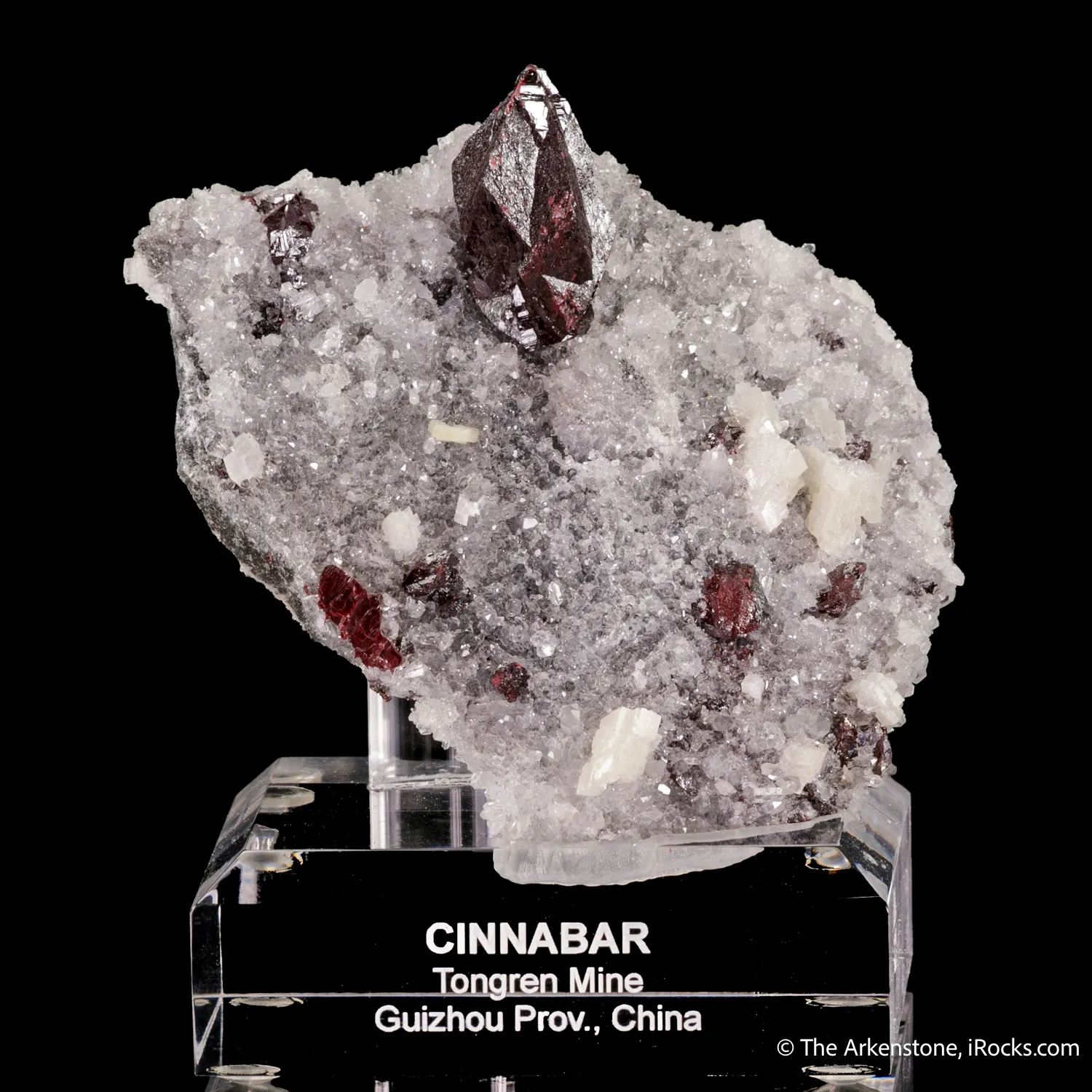Cinnabar on Quartz with Dolomite (1990s) - image 4