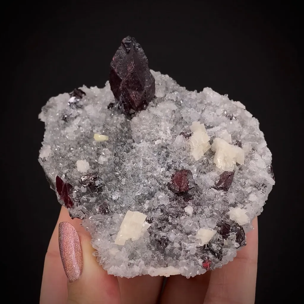 Cinnabar on Quartz with Dolomite (1990s) - image 2