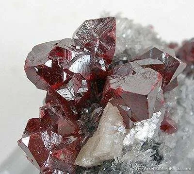 Cinnabar on Quartz With Dolomite - image 2