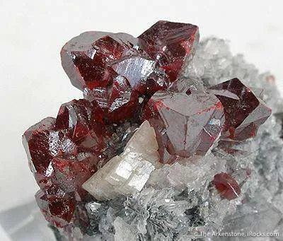 Cinnabar on Quartz With Dolomite - image 3