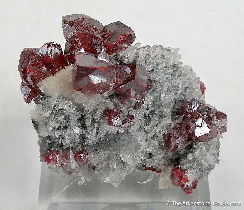 Cinnabar on Quartz With Dolomite image