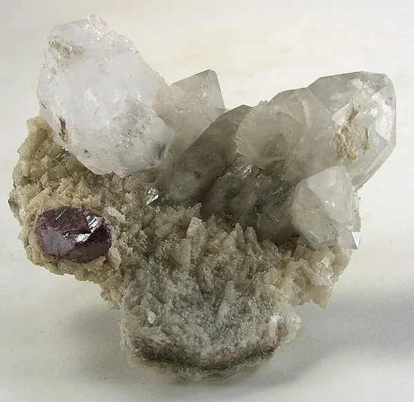 Cinnabar, Quartz image