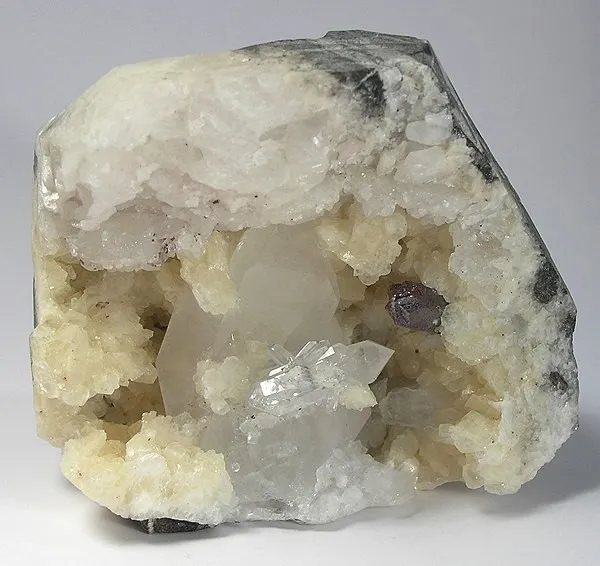 Cinnabar, Quartz, Calcite image