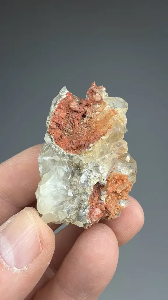 Cinnabar with Calcite - image 2