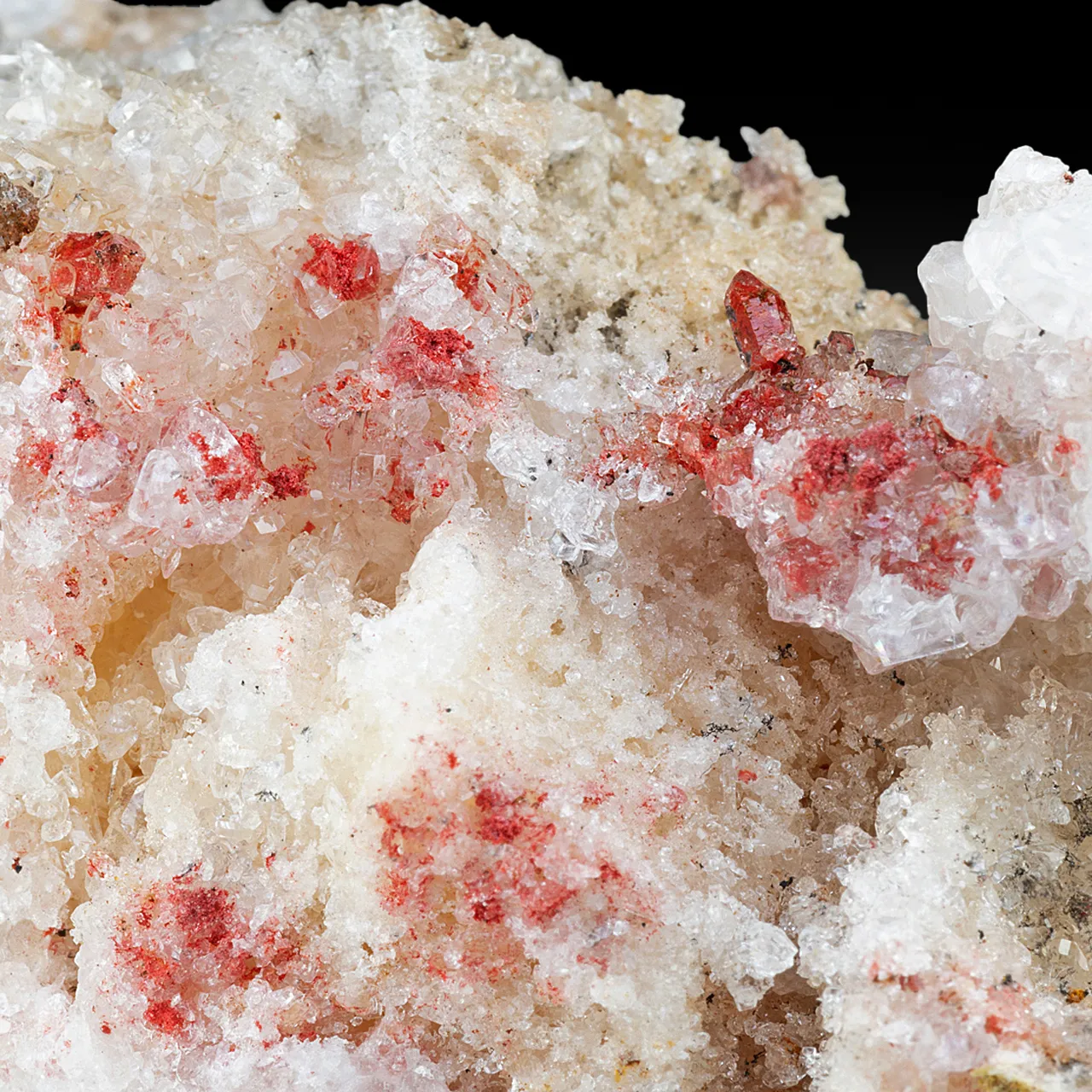 Cinnabar with Calcite, Gypsum - image 1