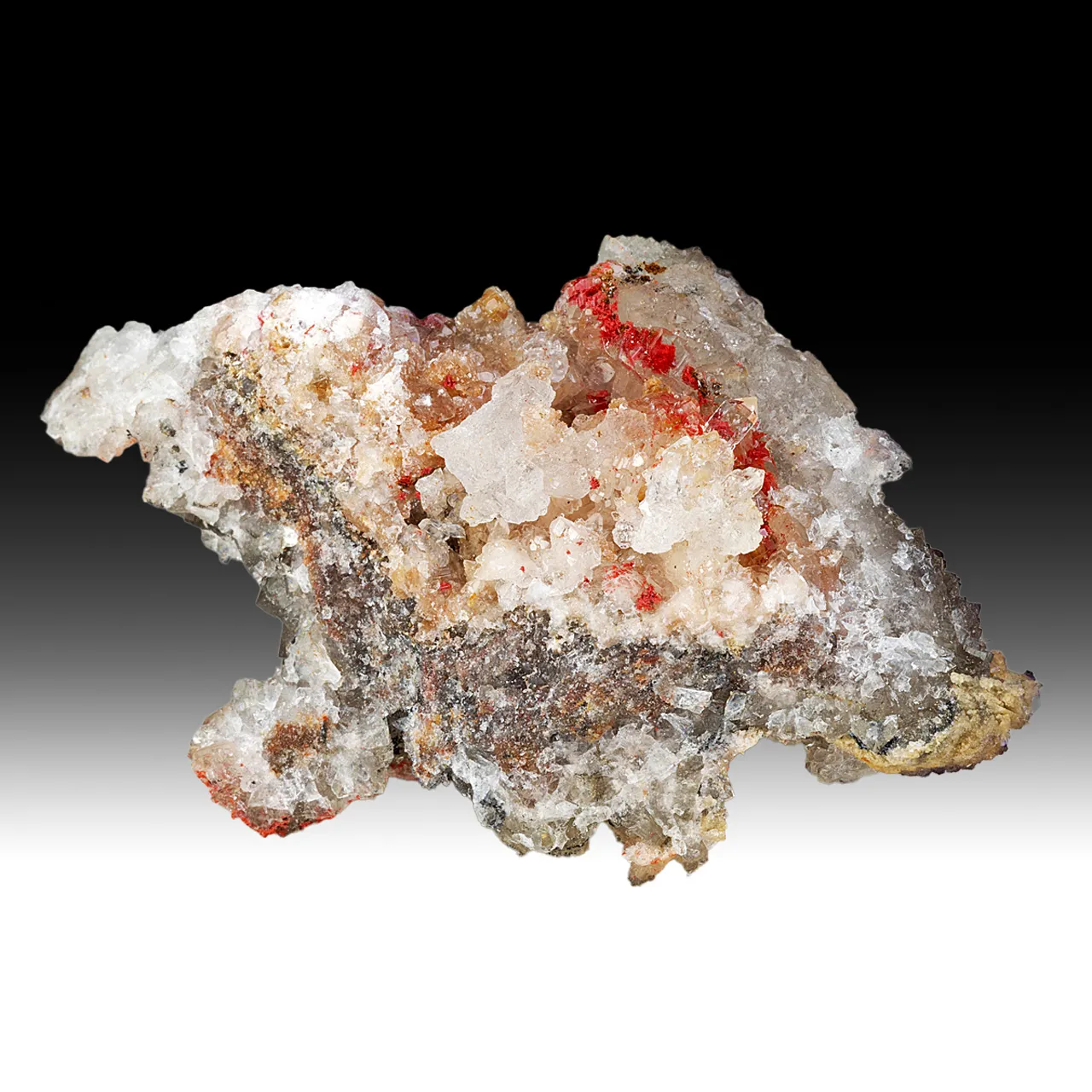 Cinnabar with Calcite, Gypsum - image 1