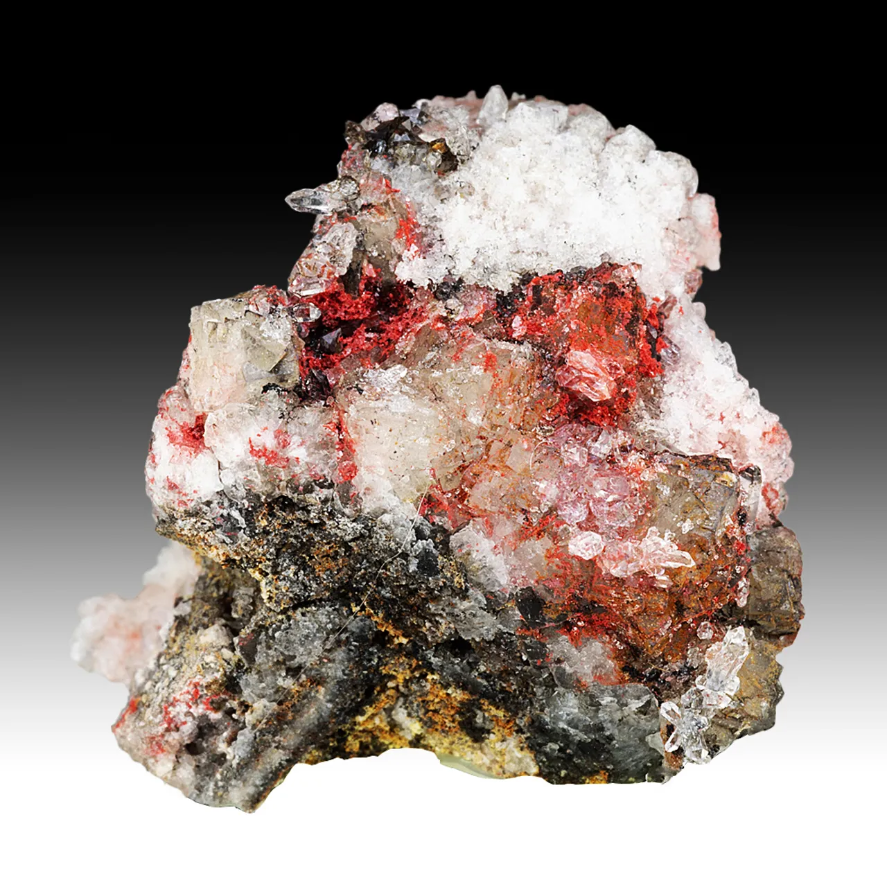 Cinnabar with Calcite, Quartz, Gypsum - image 1