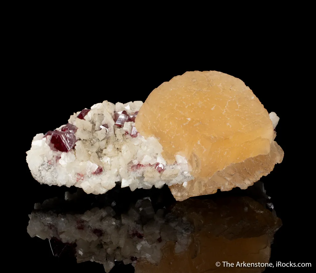 Cinnabar with Dolomite and Calcite image