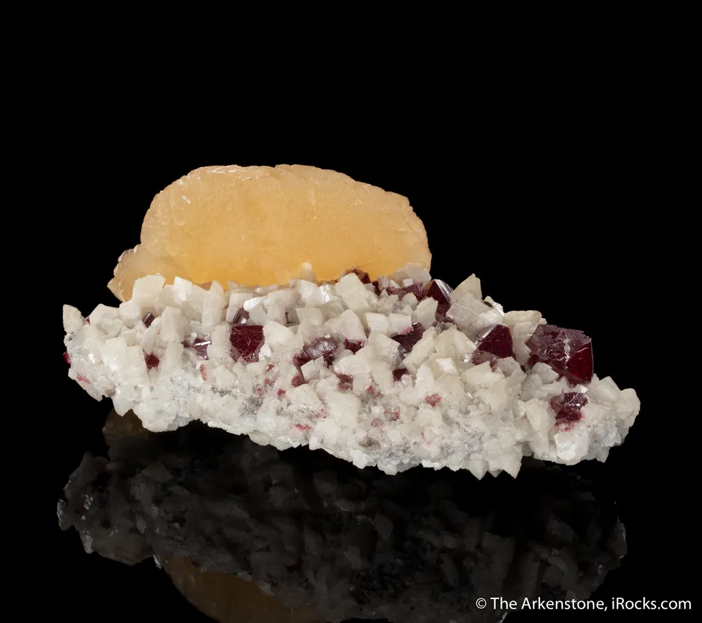 Cinnabar with Dolomite and Calcite - image 2