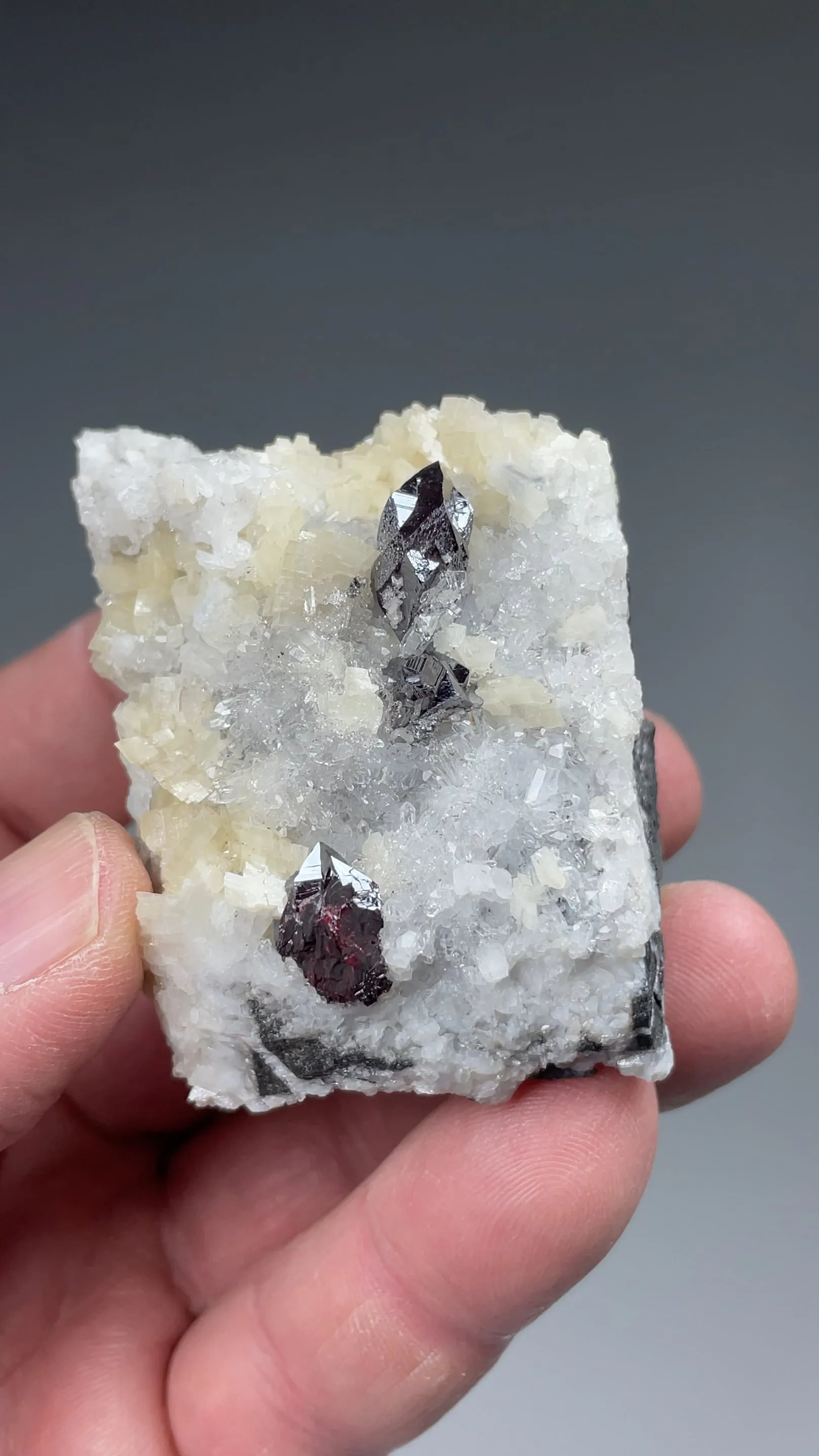 Cinnabar with Dolomite, Quartz - image 2