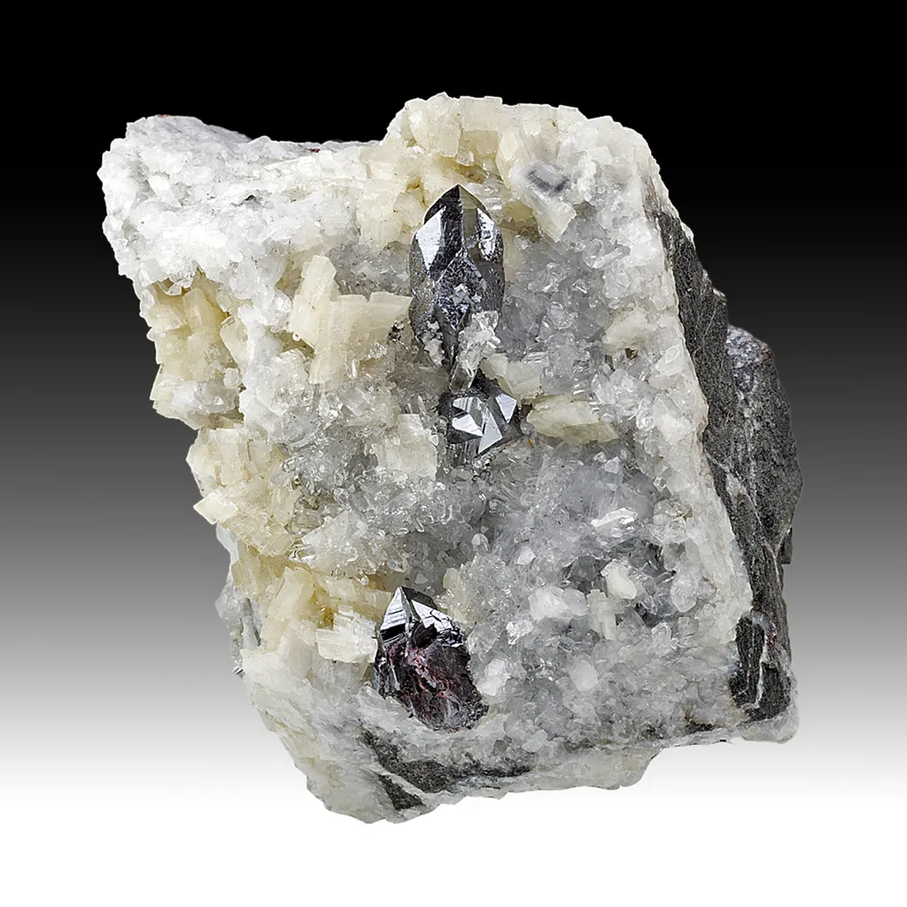 Cinnabar with Dolomite, Quartz image