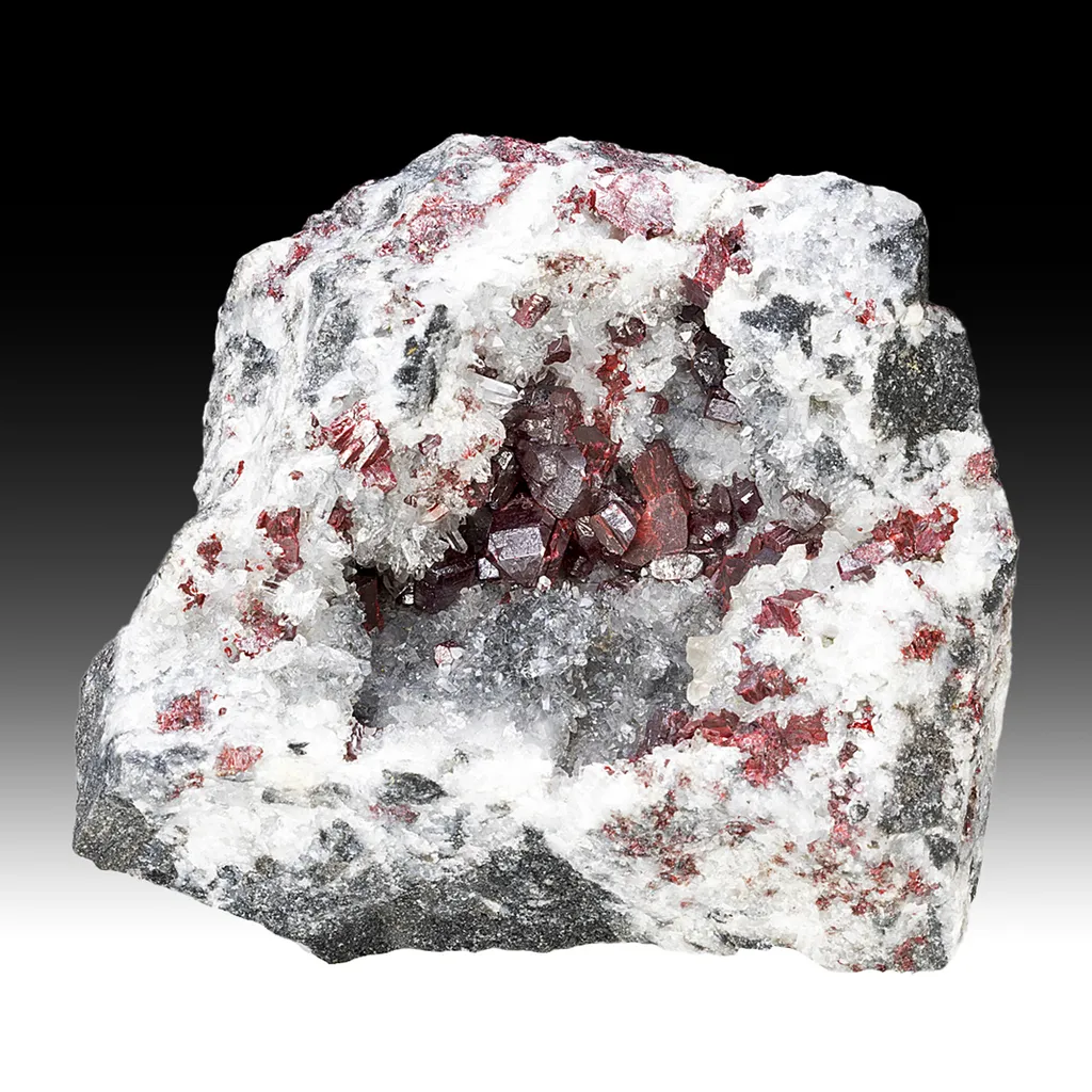 Cinnabar with Quartz image