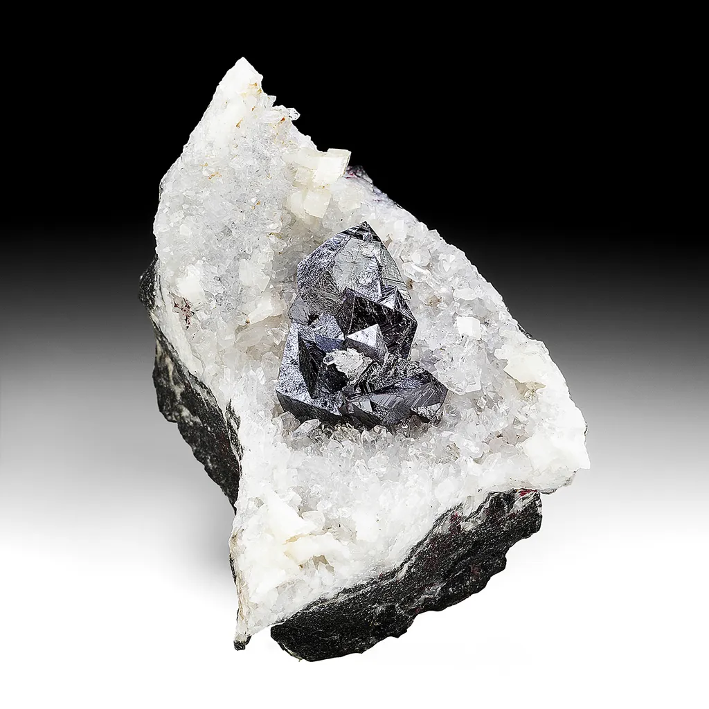 Cinnabar with Quartz image