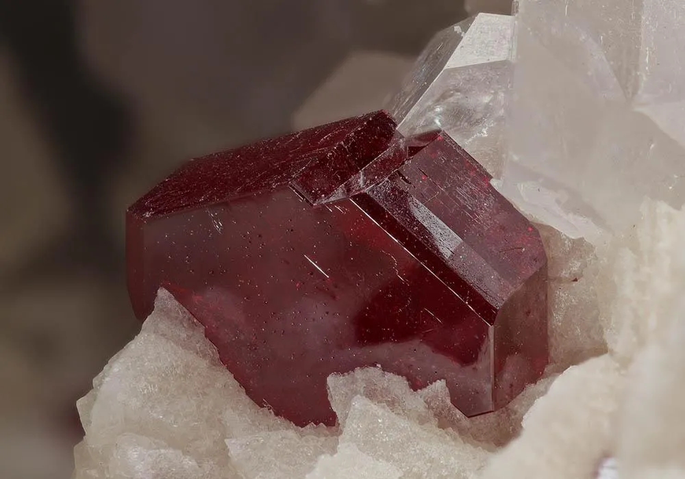 Cinnabar with Quartz and Dolomite image