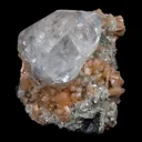 Classic Calcite Cube with Stilbite on Heulandite Natural Mineral Specimen - image 3